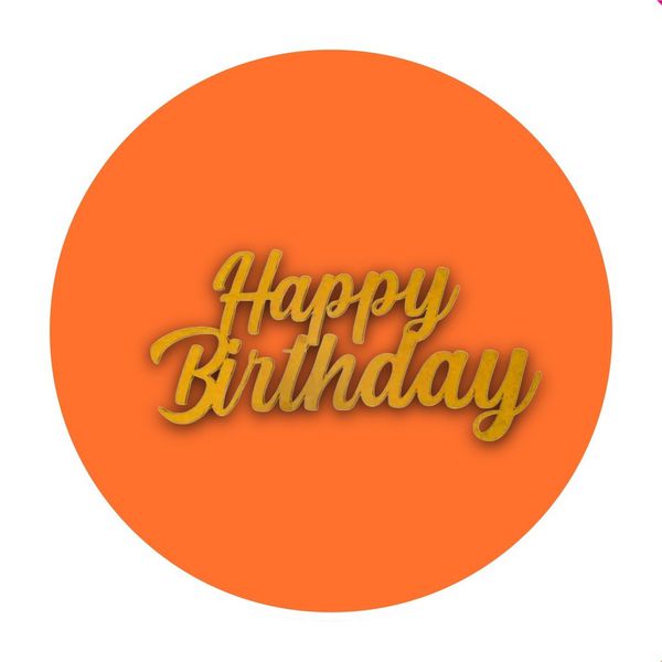 Painel Redondo 50x50 - Happy Birthday