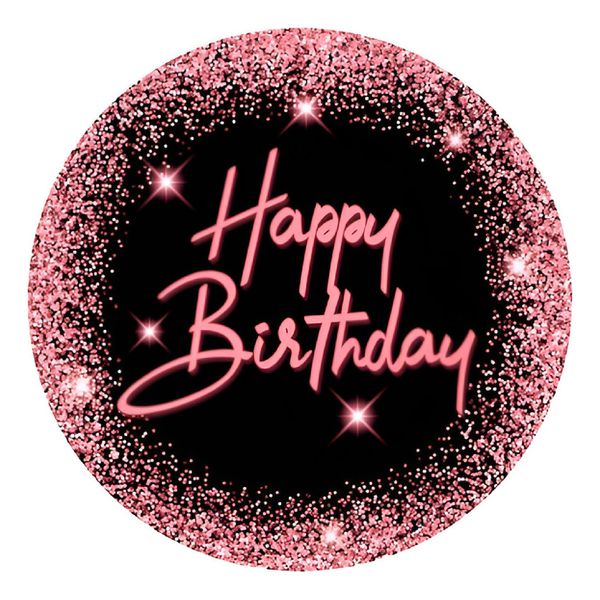 Painel Redondo 50x50 - Happy Birthday