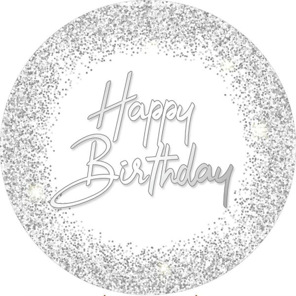 Painel Redondo 50x50 - Happy Birthday