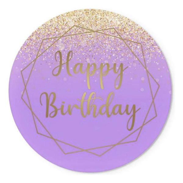 Painel Redondo 50x50 - Happy Birthday