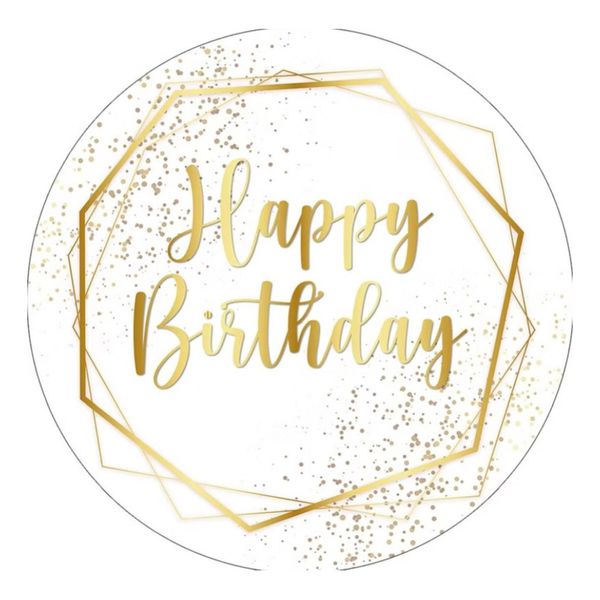 Painel Redondo 50x50 - Happy Birthday