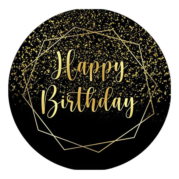 Painel Redondo 50x50 - Happy Birthday