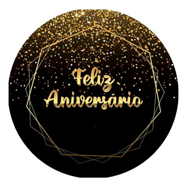 Painel Redondo 50x50 - Happy Birthday