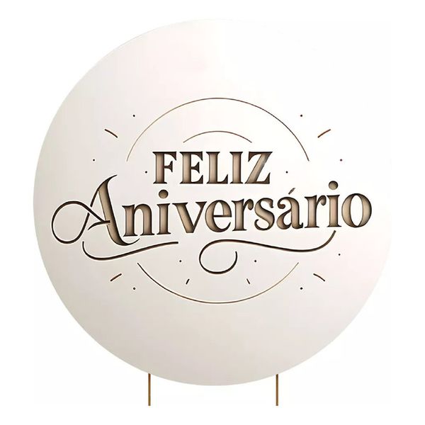 Painel Redondo 50x50 - Happy Birthday