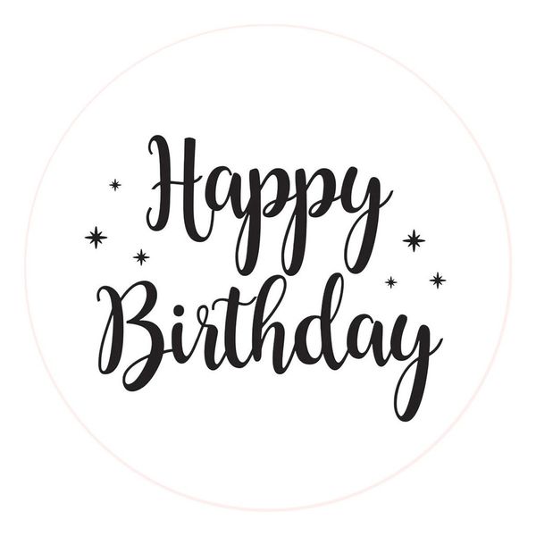 Painel Redondo 50x50 - Happy Birthday