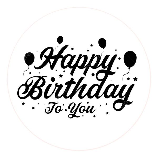 Painel Redondo 50x50 - Happy Birthday