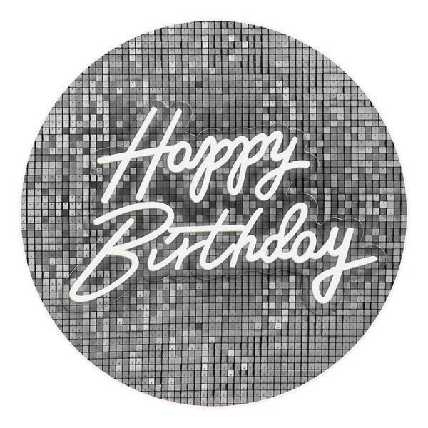 Painel Redondo 50x50 - Happy Birthday