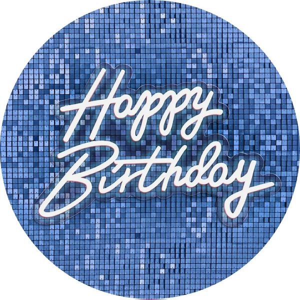 Painel Redondo 50x50 - Happy Birthday
