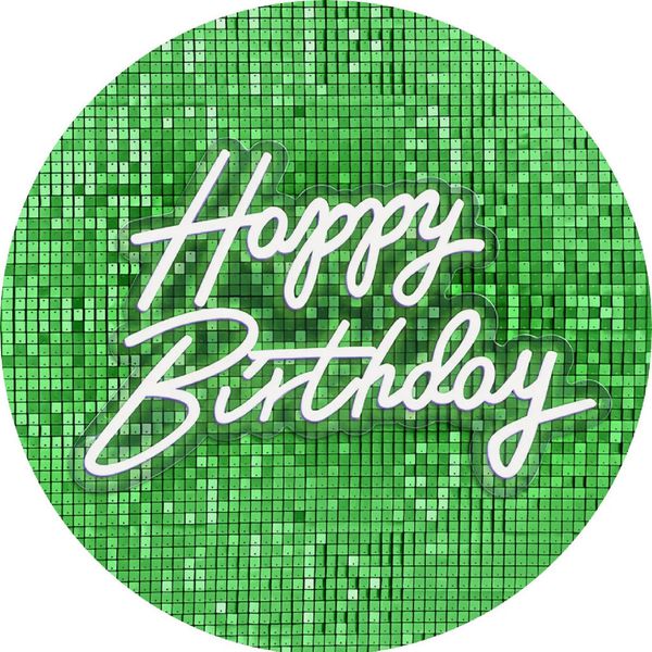 Painel Redondo 50x50 - Happy Birthday