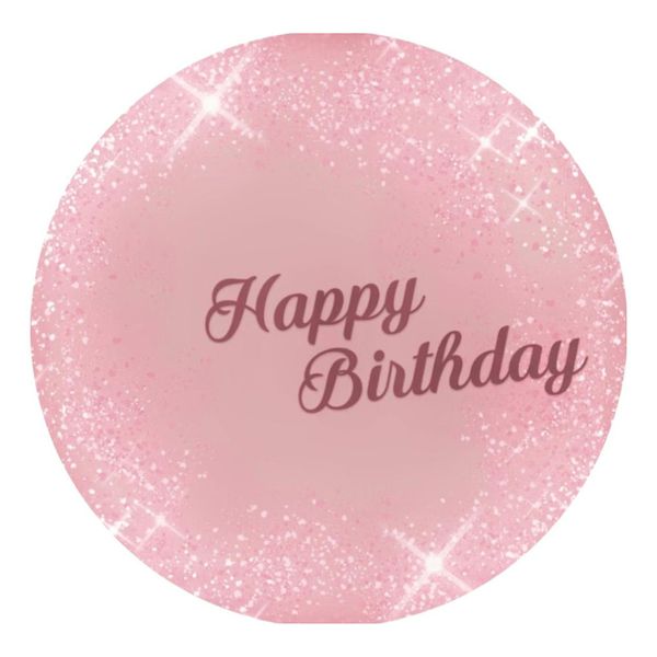 Painel Redondo 50x50 - Happy Birthday