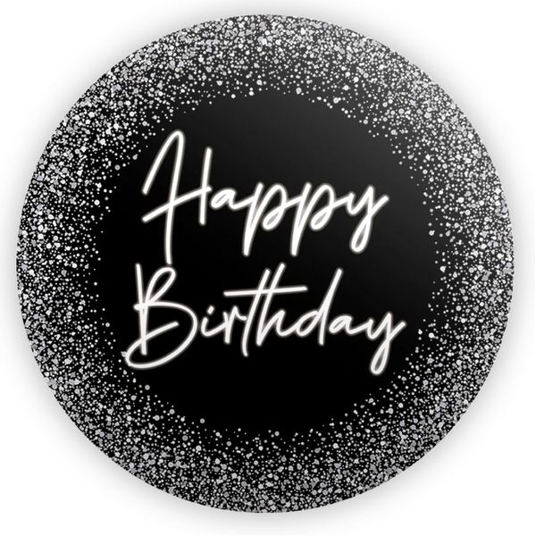 Painel Redondo 50x50 - Happy Birthday