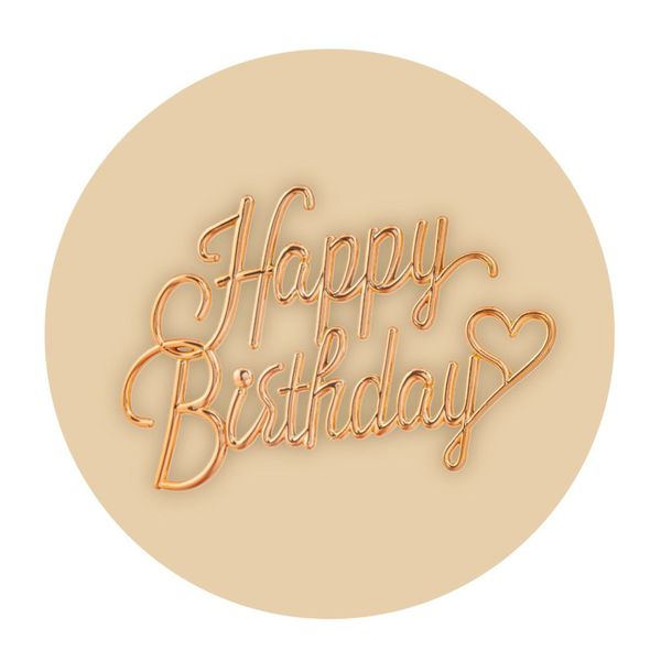 Painel Redondo 50x50 - Happy Birthday