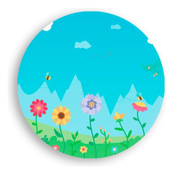 Painel Redondo 50x50 - Jardim