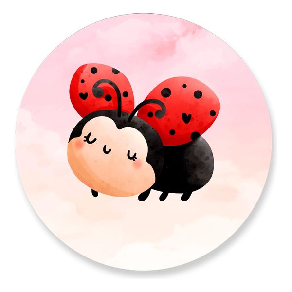 Painel Redondo 50x50 - Joaninha