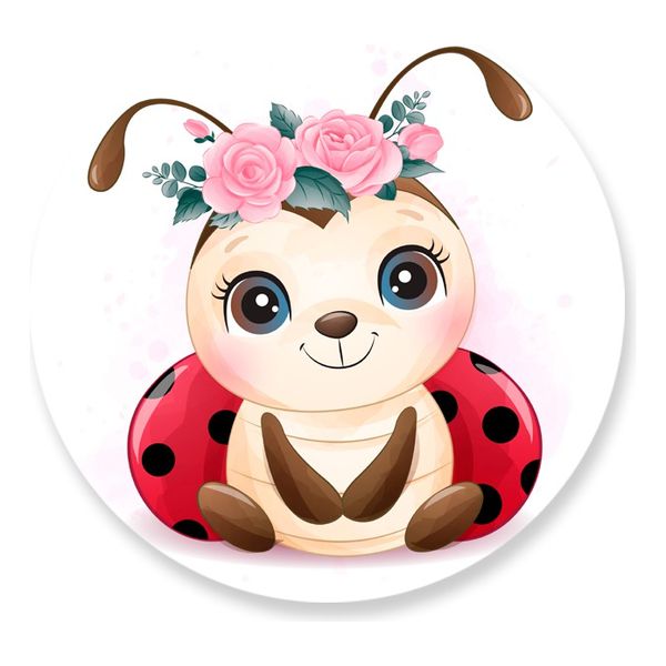 Painel Redondo 50x50 - Joaninha