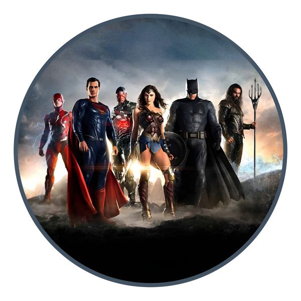 Painel Redondo 50x50 - Liga da Justiça