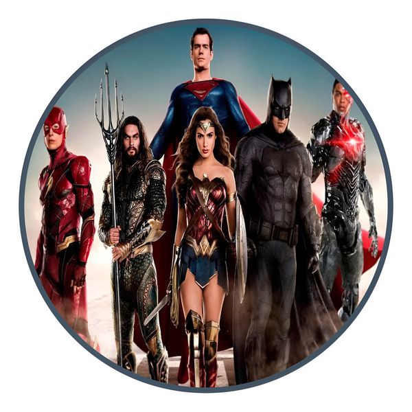 Painel Redondo 50x50 - Liga da Justiça