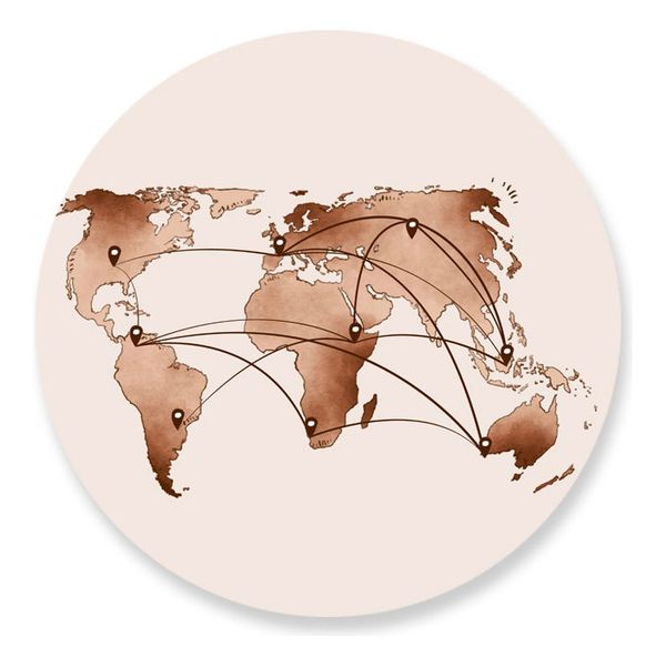 Painel Redondo 50x50 - Mapas