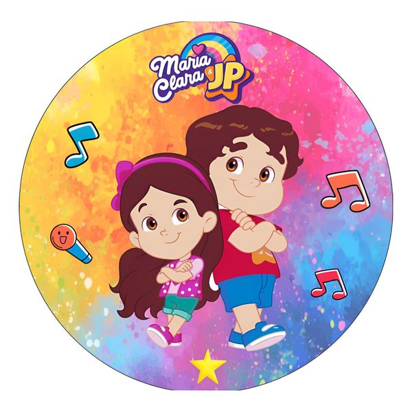 Painel Redondo 50x50 - Maria Clara e JP