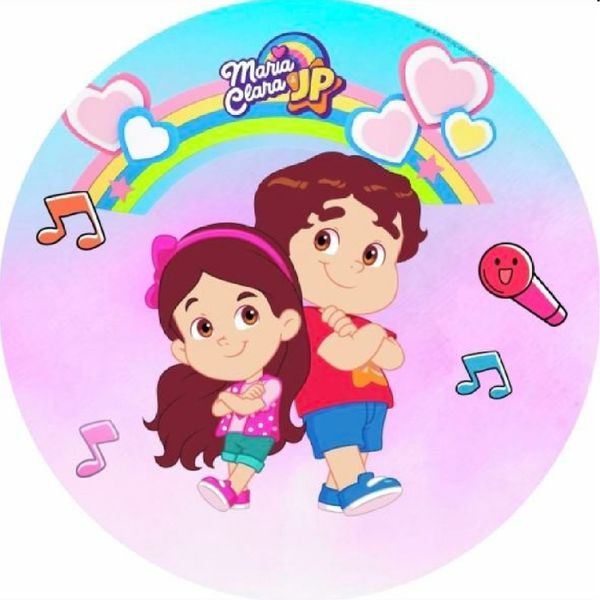 Painel Redondo 50x50 - Maria Clara e JP