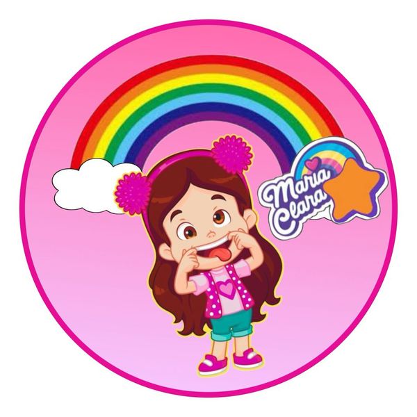 Painel Redondo 50x50 - Maria Clara e JP