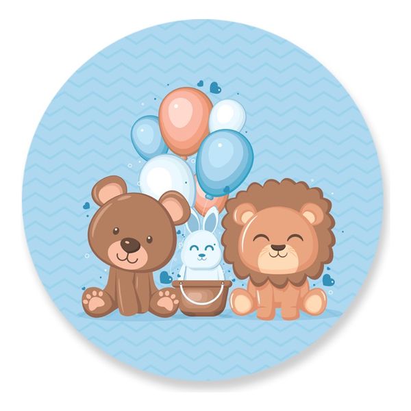 Painel Redondo 50x50 - Meninos