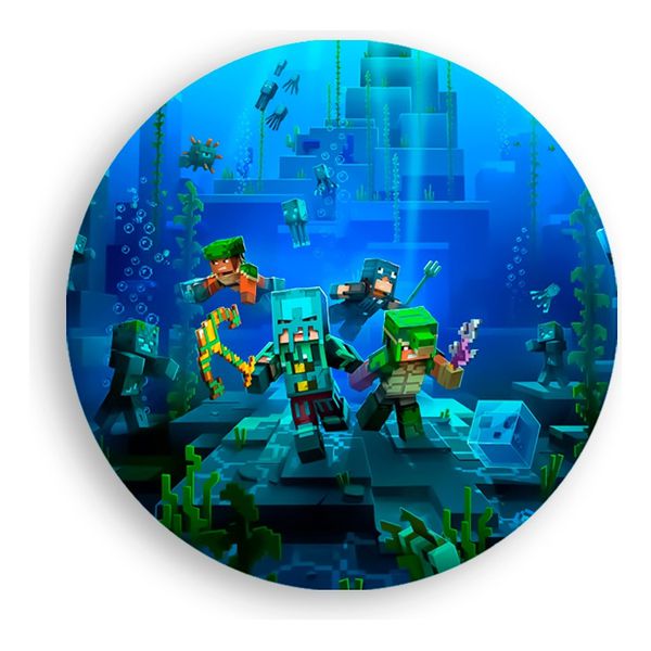 Painel Redondo 50x50 - Minecraft