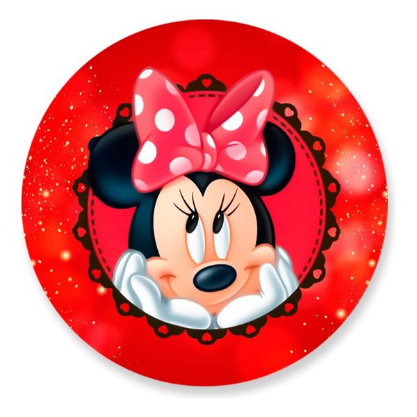 Painel Redondo 50x50 - Minnie