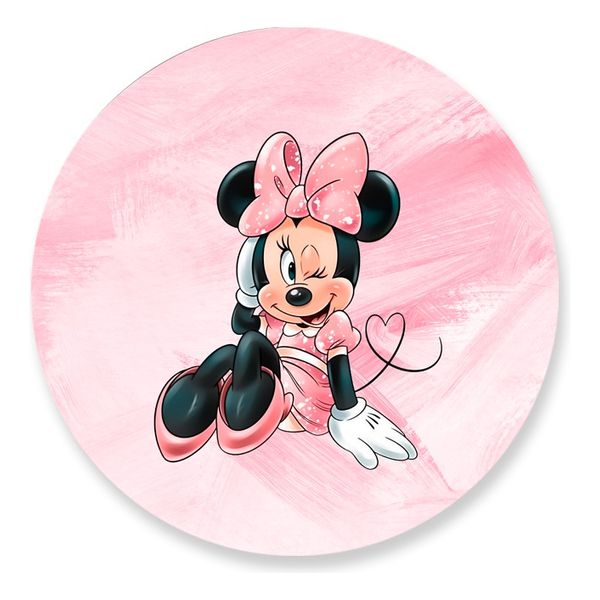 Painel Redondo 50x50 - Minnie