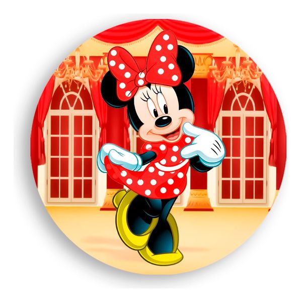 Painel Redondo 50x50 - Minnie