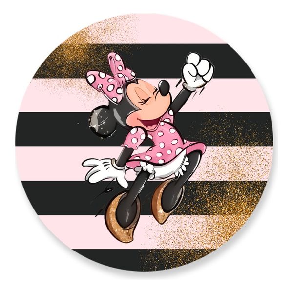 Painel Redondo 50x50 - Minnie