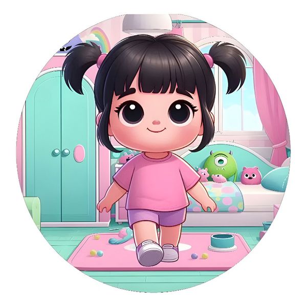 Painel Redondo 50x50 - Monstros S.A