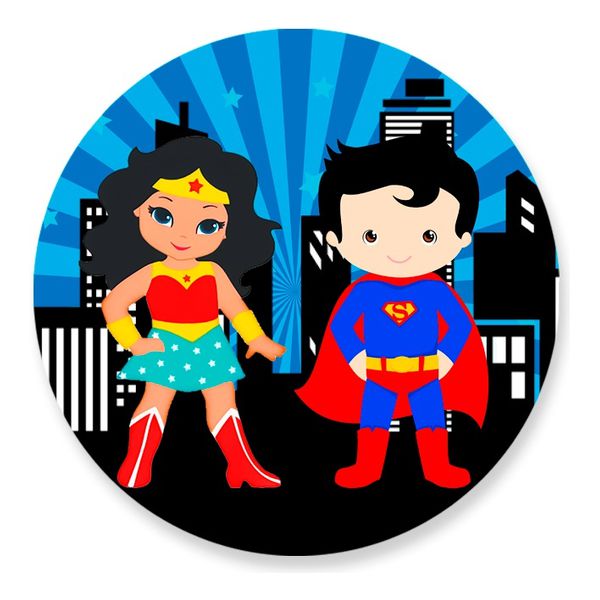 Painel Redondo 50x50 - Mulher Maravilha