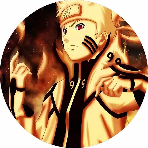 Painel Redondo 50x50 - Naruto