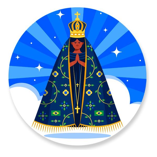 Painel Redondo 50x50 - Nossa Senhora Aparecida