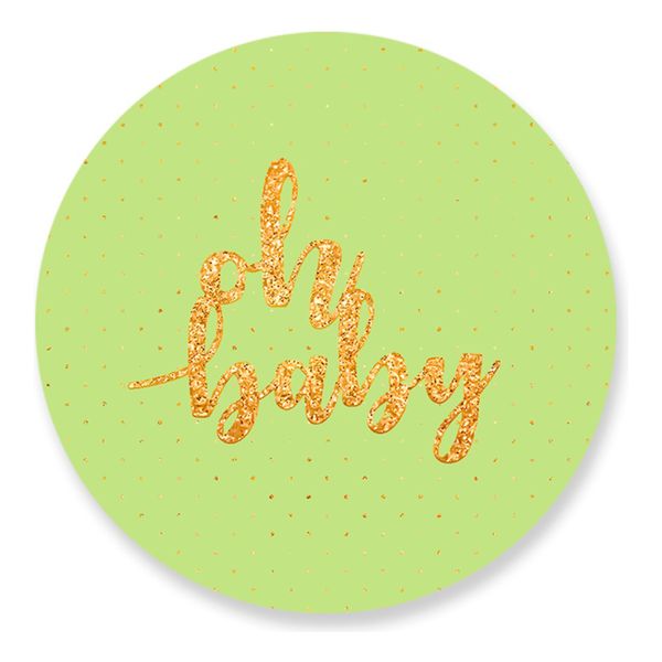 Painel Redondo 50x50 - Oh Baby