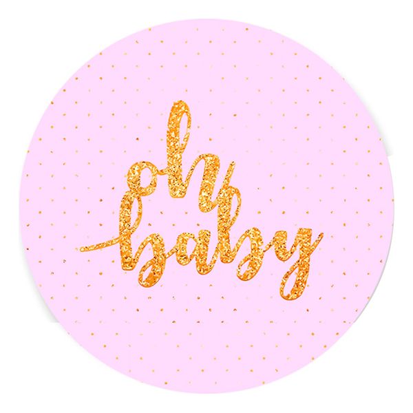 Painel Redondo 50x50 - Oh Baby