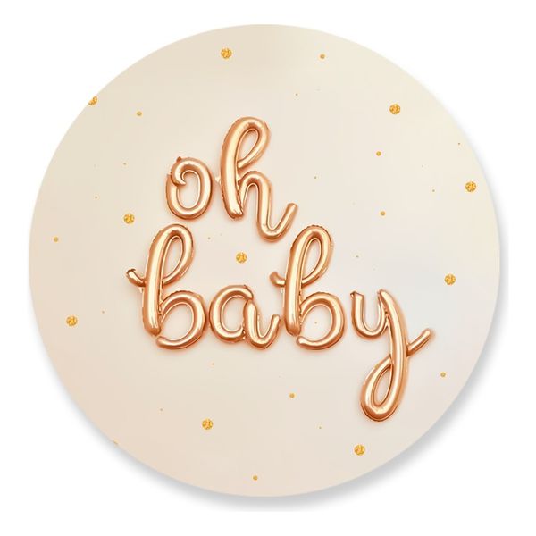 Painel Redondo 50x50 - Oh Baby