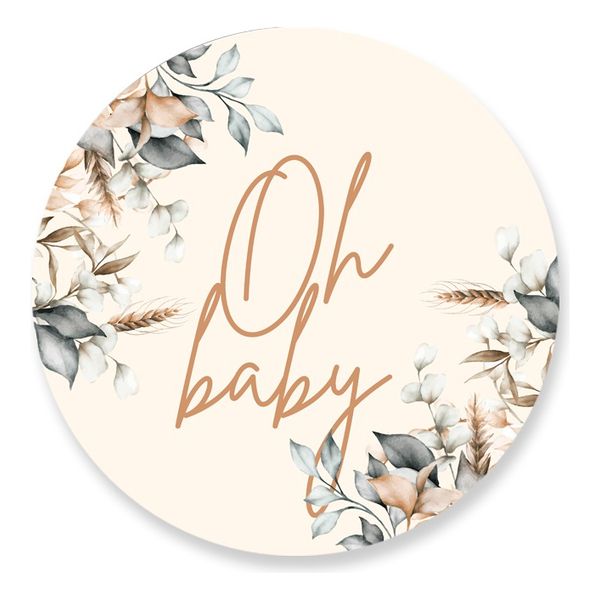 Painel Redondo 50x50 - Oh Baby