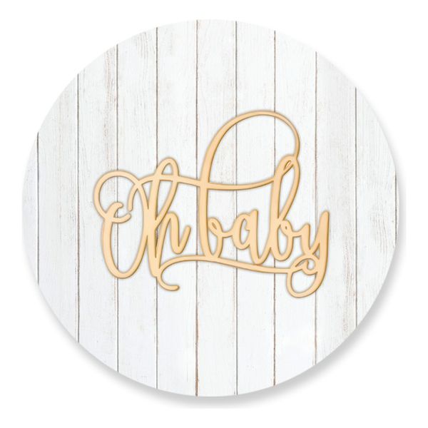 Painel Redondo 50x50 - Oh Baby