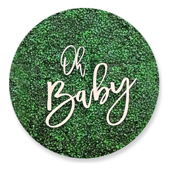 Painel Redondo 50x50 - Oh Baby