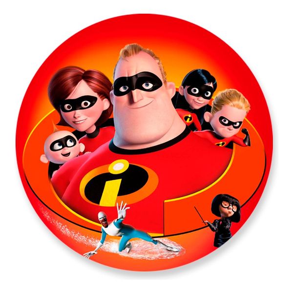 Painel Redondo 50x50 - Os Incríveis