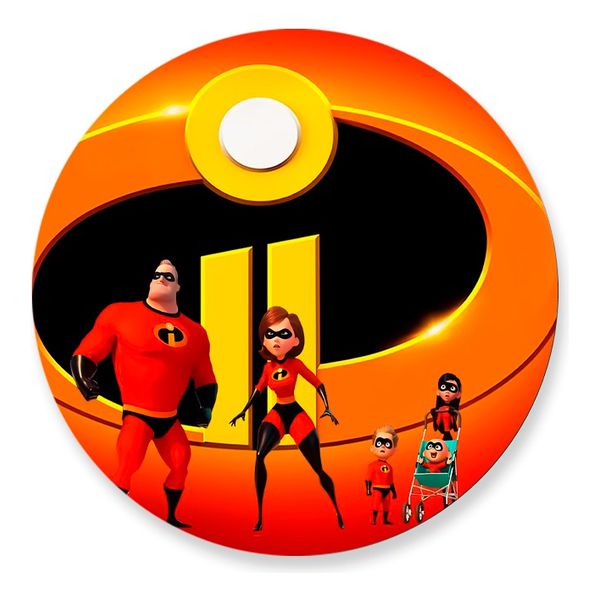 Painel Redondo 50x50 - Os Incríveis