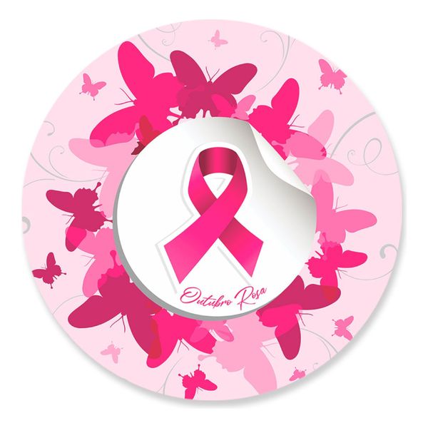 Painel Redondo 50x50 - Outubro Rosa