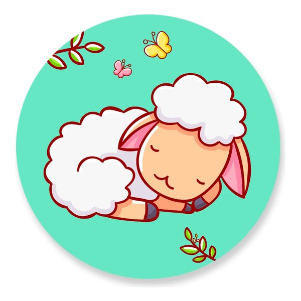 Painel Redondo 50x50 - Ovelhas