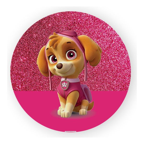 Painel Redondo 50x50 - Patrulha Canina