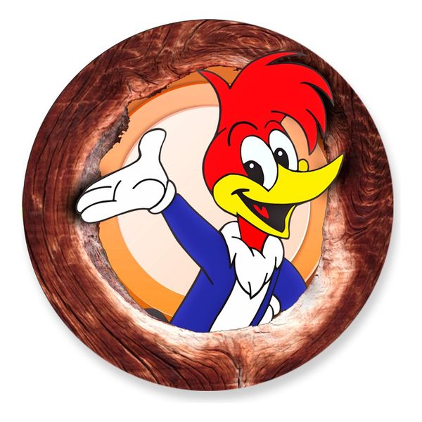 Painel Redondo 50x50 - Pica Pau