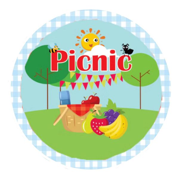 Painel Redondo 50x50 - Picnic