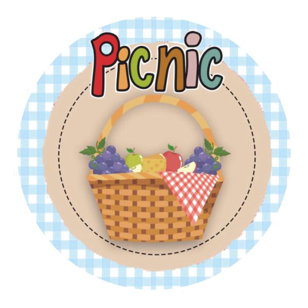 Painel Redondo 50x50 - Picnic
