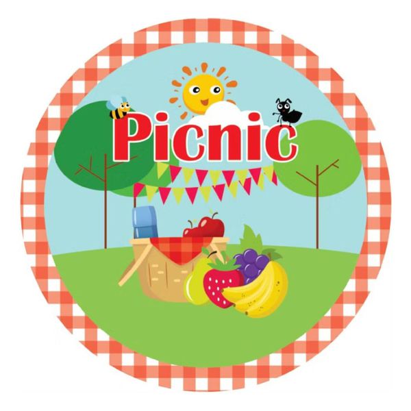 Painel Redondo 50x50 - Picnic